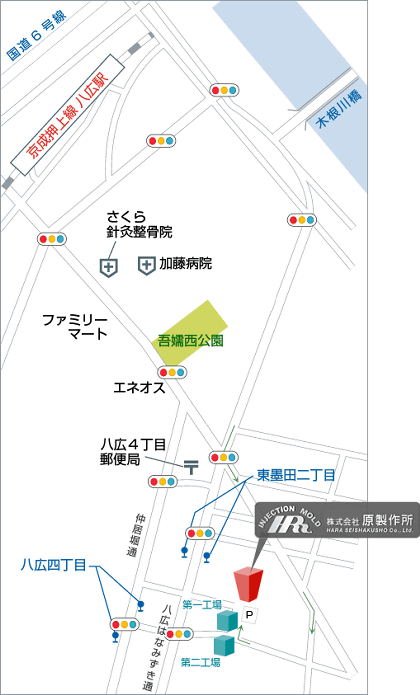 アクセスマップ 電車・バスでお越しの方用